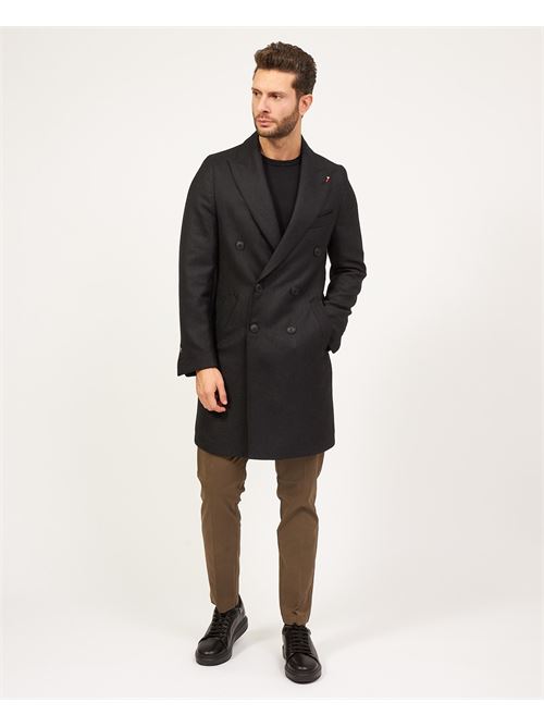 Cappotto lungo doppiopetto Mulish in misto lana MULISH | CPS7007/Q-FARENIGHTNERO