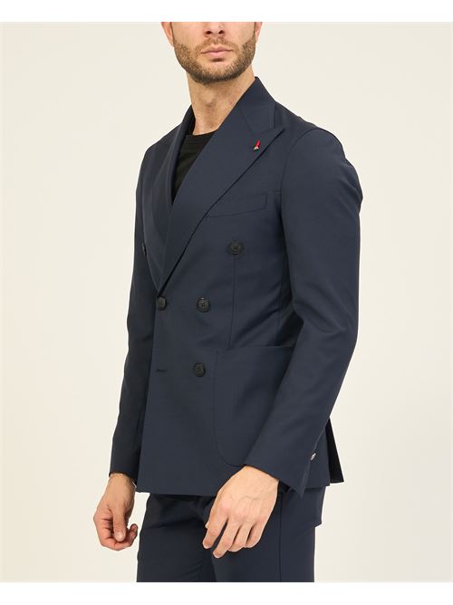 Costume homme croisé Mulish avec broche MULISH | ABS327-DELAURENTIISBLU