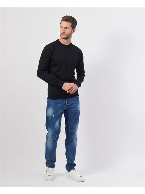 Bikkembergs basic crew neck men's sweater BIKKEMBERGS | BMM03918000