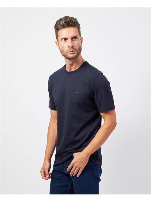 T-shirt uomo Boss in cotone e logo in gomma BOSS | 50468347404