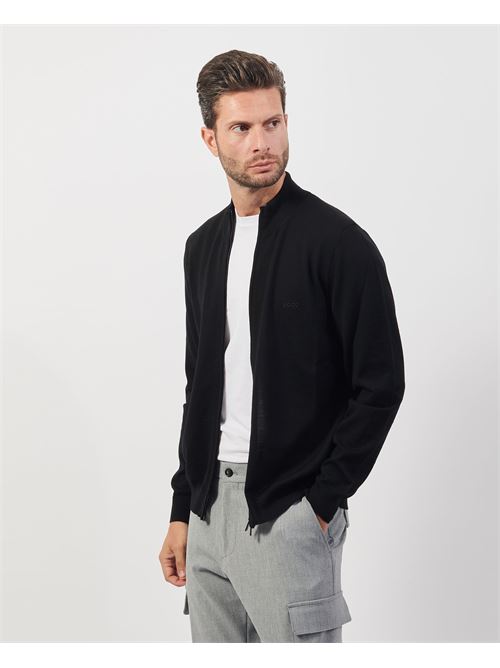 Cardigan homme coupe classique Boss en laine vierge BOSS | 50476347001