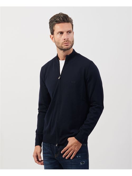 Cardigan homme coupe classique Boss en laine vierge BOSS | 50476347404