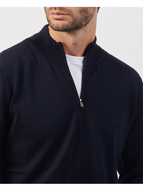 Cardigan homme coupe classique Boss en laine vierge BOSS | 50476347404