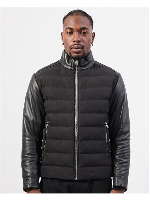 Blouson hybride en cuir matelass? homme Boss BOSS | 50518724001