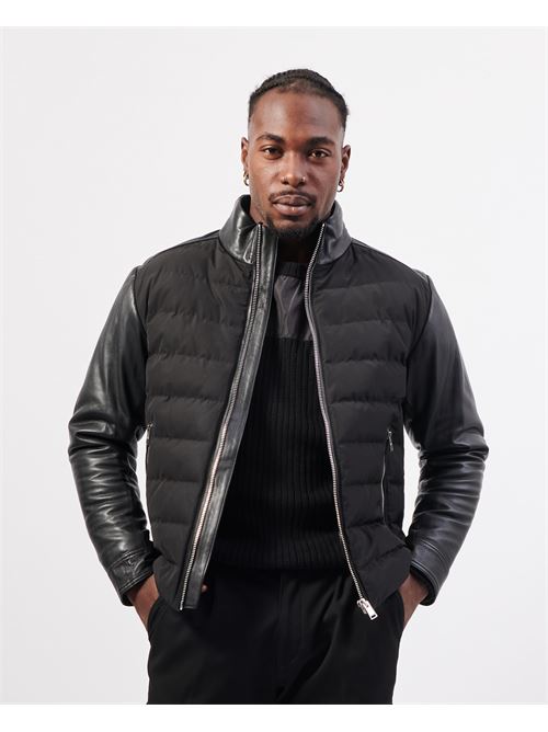 Blouson hybride en cuir matelass? homme Boss BOSS | 50518724001