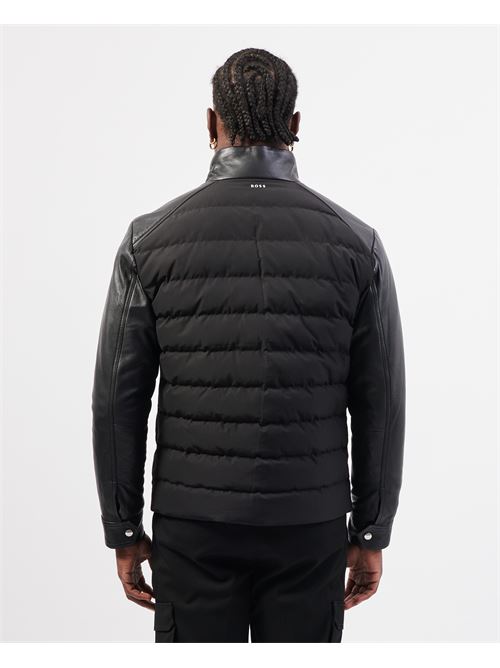 Blouson hybride en cuir matelass? homme Boss BOSS | 50518724001