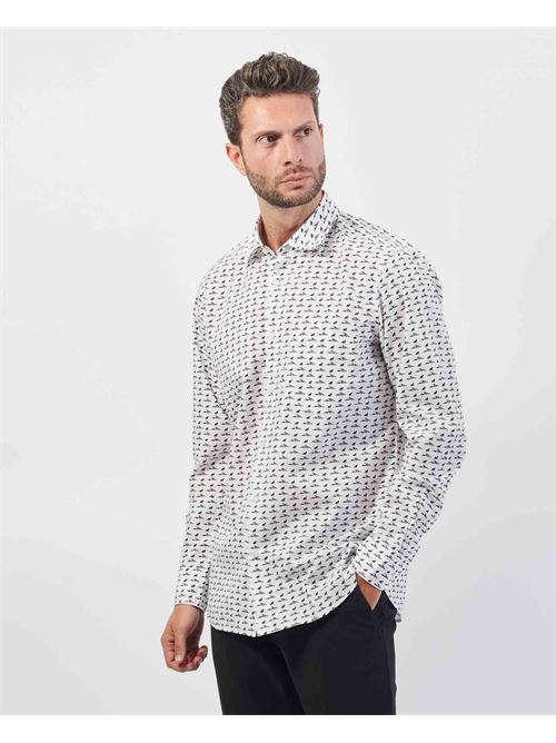 Camicia uomo Boss in cotone con microstampa BOSS | 50519779101