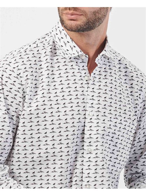 Camicia uomo Boss in cotone con microstampa BOSS | 50519779101