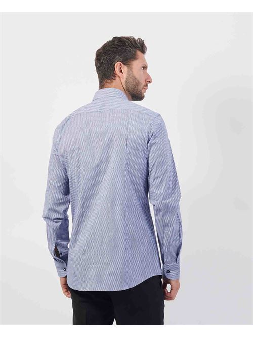 Camicia uomo Boss in popeline di cotone con micro motivo BOSS | 50519830450