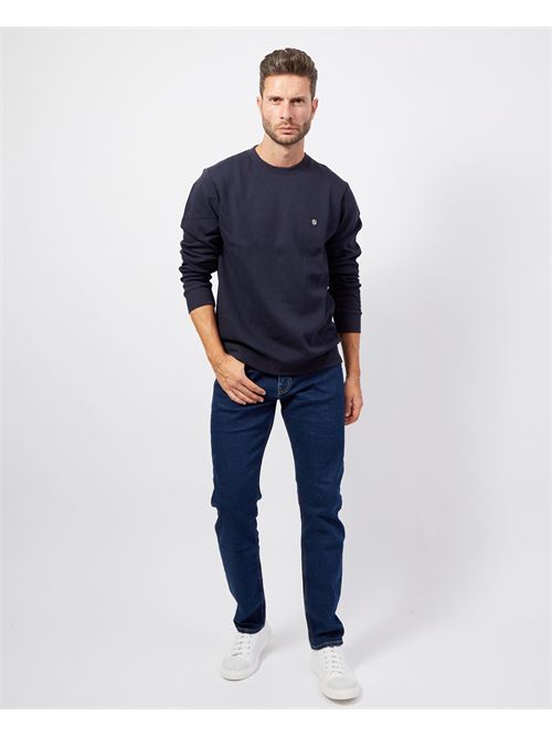 Boss blue cotton crew neck sweatshirt BOSS | 50520302404