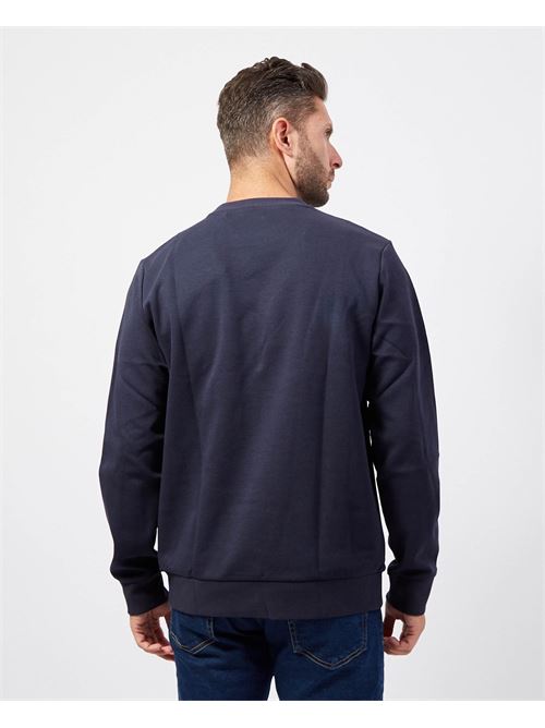 Sweat-shirt col rond en coton bleu Boss BOSS | 50520302404