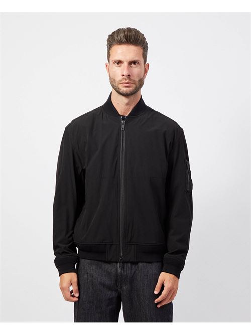 Veste déperlante noire Boss avec zip BOSS | 50521480001