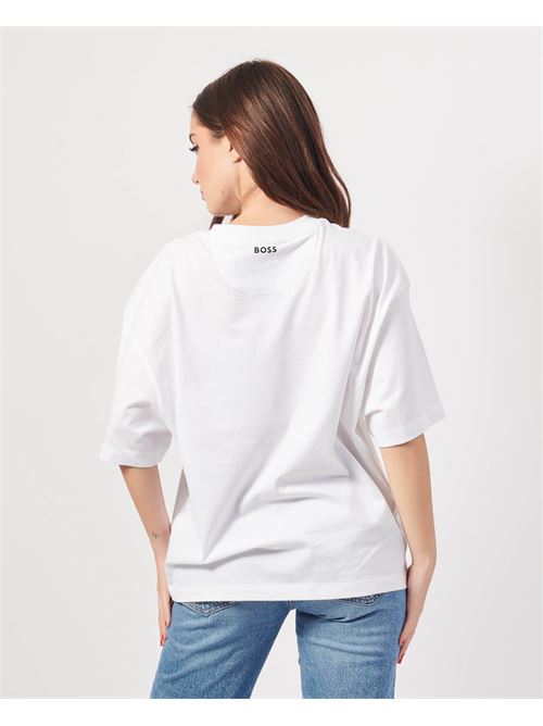 T-shirt femme Boss avec message imprimé BOSS | 50522196100