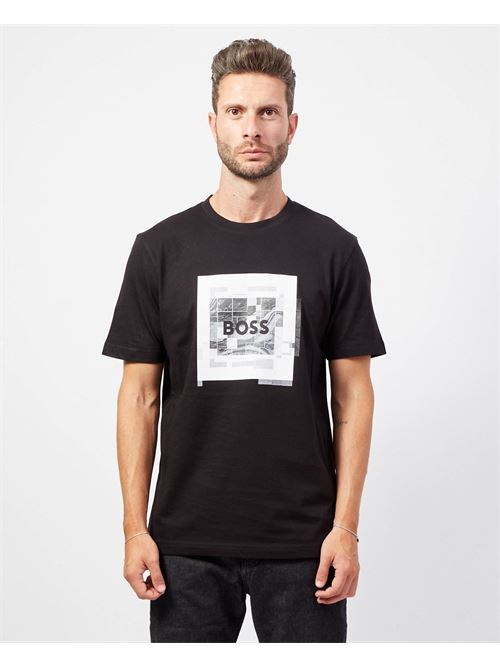 Boss T-shirt in cotton jersey with graphics BOSS | 50522638001