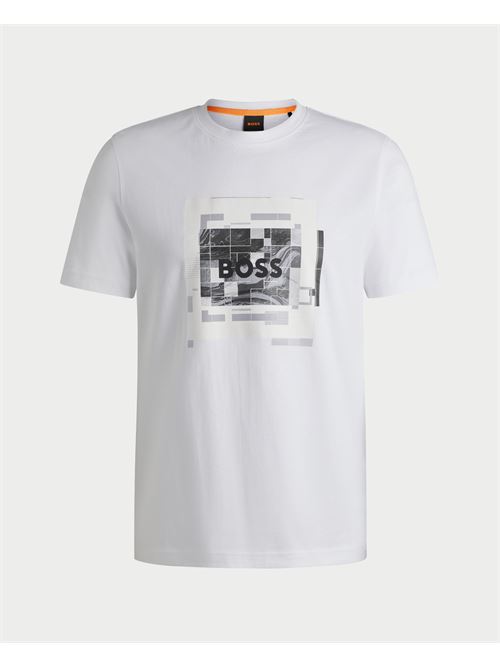 Boss T-shirt in cotton jersey with graphics BOSS | 50522638100