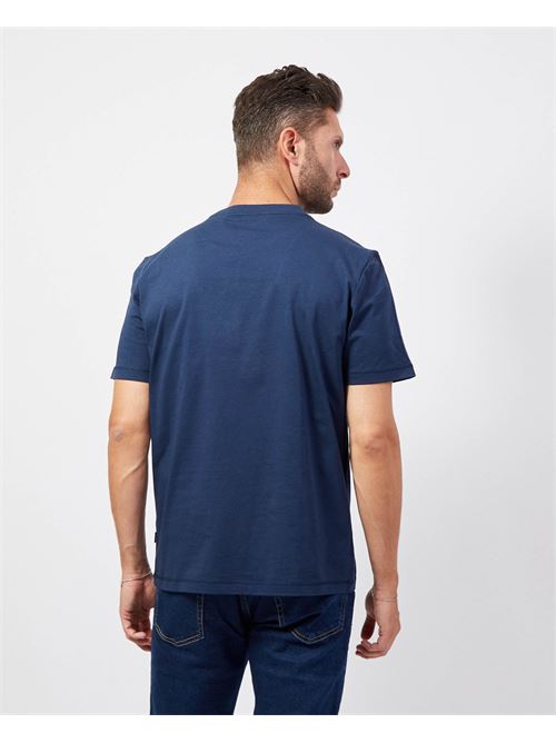 Blue T-shirt by Boss in cotton with new season print BOSS | 50522640464