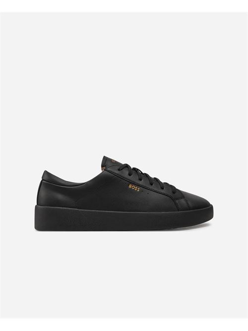 Boss men's leather sneakers with side logo BOSS | 50522865005