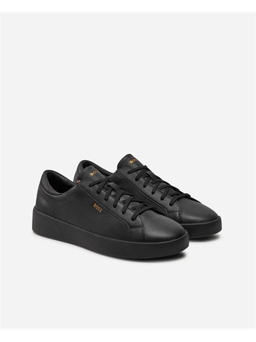 Baskets homme Boss en cuir avec logo latéral BOSS | 50522865005