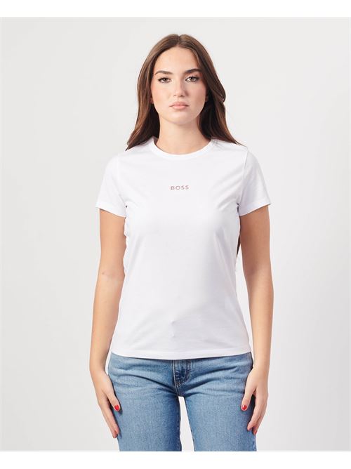 Boss cotton T-shirt with logo on the front BOSS | 50522945100