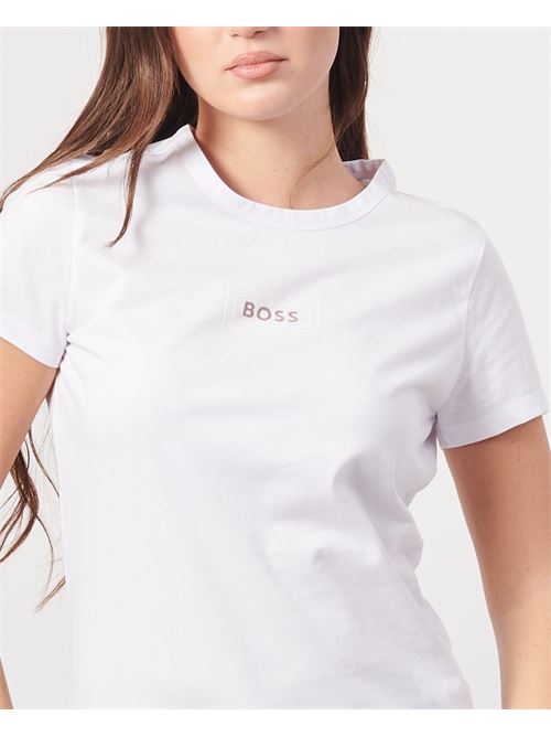 T-shirt Boss en coton avec logo sur le devant BOSS | 50522945100