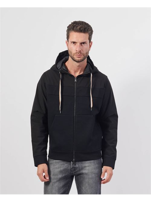 Sweat homme Boss noir entièrement zippé à capuche BOSS | 50524342001