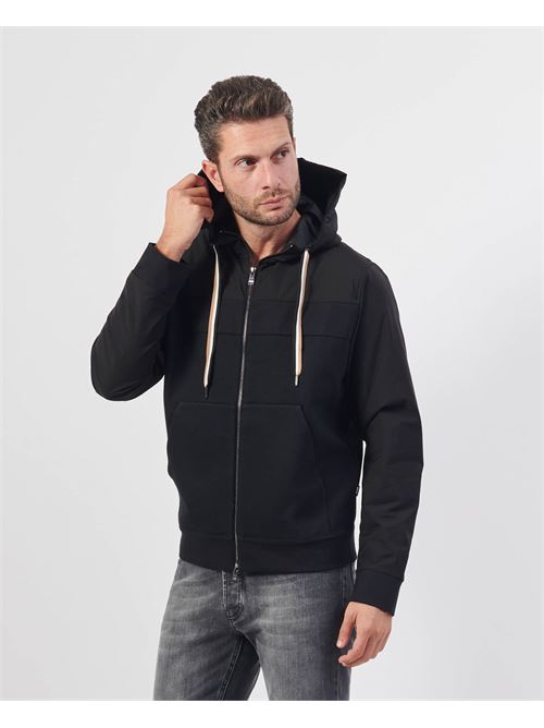 Sweat homme Boss noir entièrement zippé à capuche BOSS | 50524342001