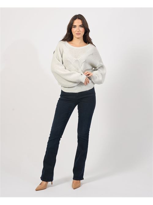 Boss women's crew neck sweater with embroidery BOSS | 50525191118