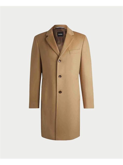 Cappotto uomo Boss in lana vergine e cashmere<BR/>