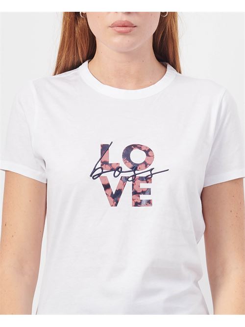 T-shirt femme Boss avec imprimé Love BOSS | 50525869100