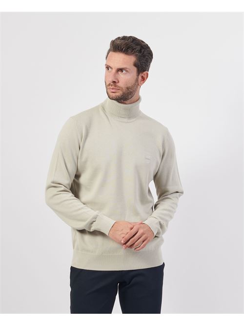 Pull à col roulé homme Boss en coton et cachemire BOSS | 50527573271