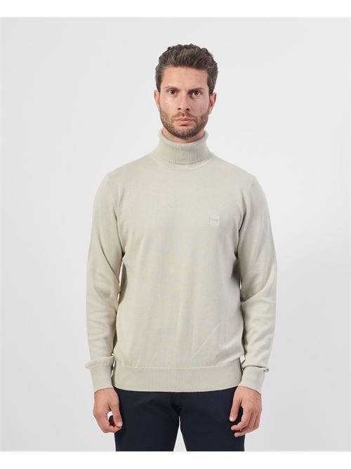 Maglione uomo Boss a collo alto in cotone e cashmere BOSS | 50527573271