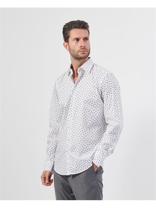 Camicia uomo in cotone elasticizzato Boss