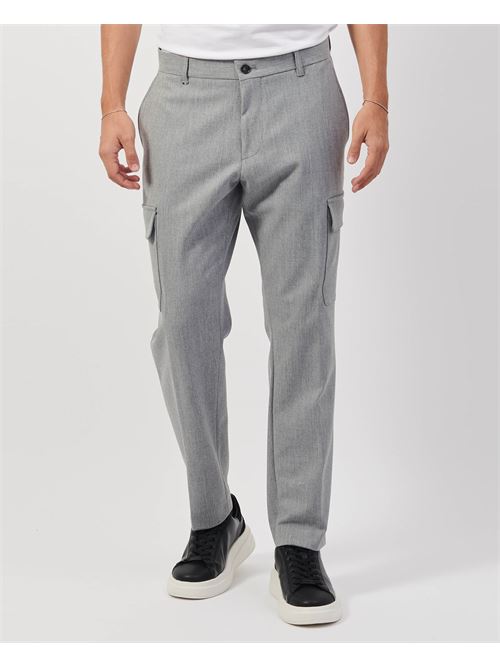 Boss relaxed fit cargo trousers in stretch fabric