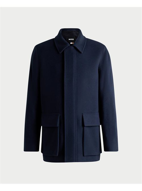 Boss Regular Fit Men's Wool Blend Coat