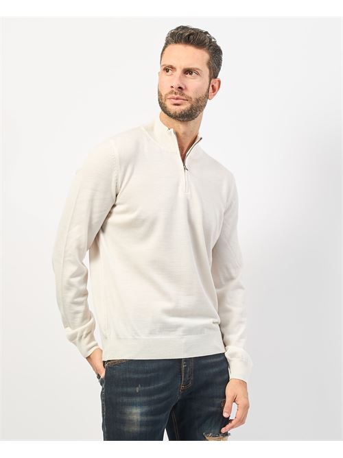 Pull homme Boss avec col en V et zip BOSS | 50528300131