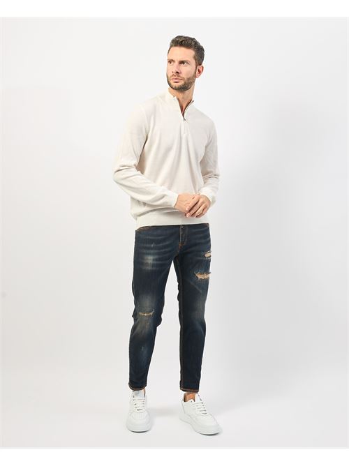 Pull homme Boss avec col en V et zip BOSS | 50528300131