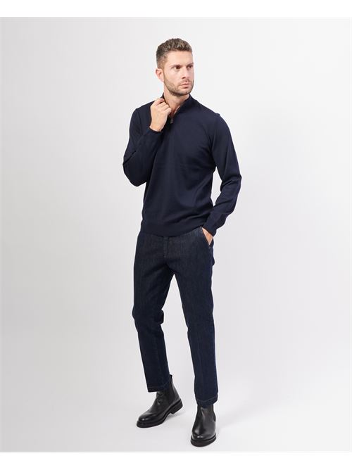 Pull homme Boss avec col en V et zip BOSS | 50528300404