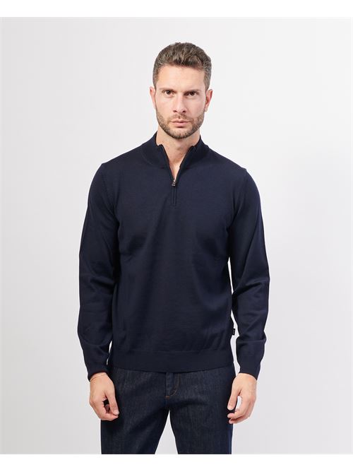 Pull homme Boss avec col en V et zip BOSS | 50528300404