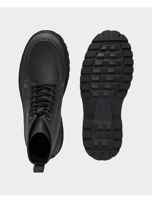 Bottines Boss pour hommes en cuir ciré BOSS | 50529219001