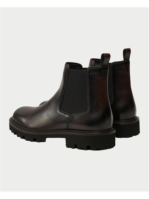 Bottines Boss pour hommes en cuir avec ?lastique BOSS | 50529227210