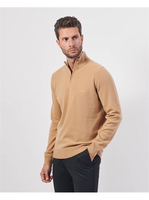 Maglione uomo Boss con chiusura lampo corta BOSS | 50530314260