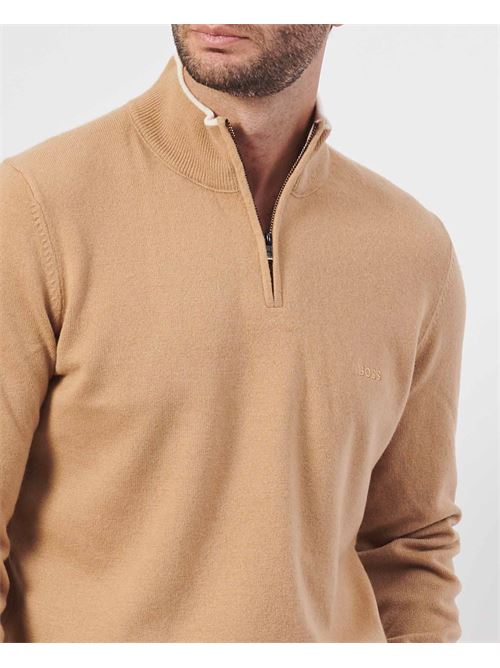 Maglione uomo Boss con chiusura lampo corta BOSS | 50530314260