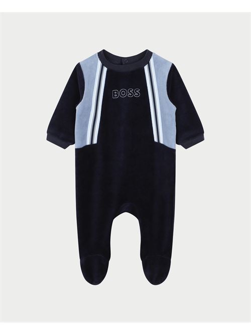 Boss Velvet Baby Romper with Logo BOSS | J51051849