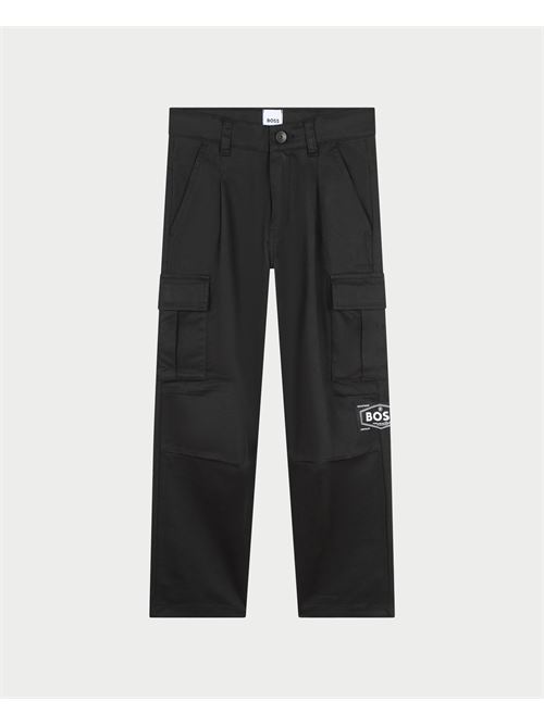 Pantaloni cargo bambini Boss in cotone