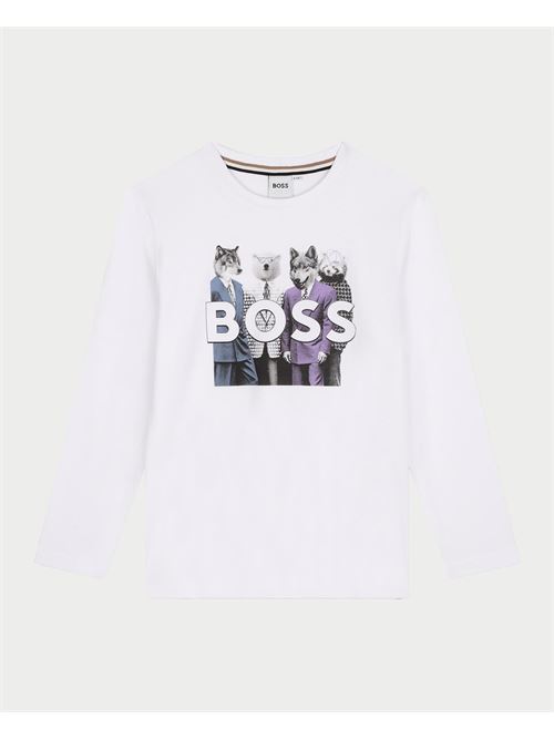 Boss Long Sleeve T-Shirt for Kids BOSS | J5122510P