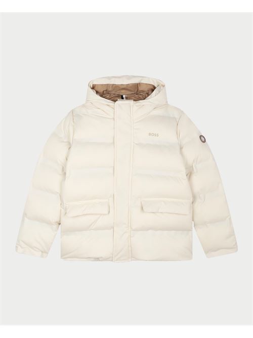 Boss Kids Down Jacket with Hood and Logo BOSS | J5124121C