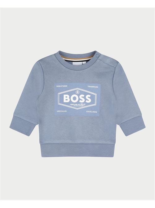 Sweat-shirt Boss à col rond pour bébé avec logo BOSS | J5128749