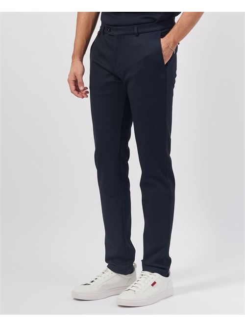 Pantalon Bugatti bleu avec abdominoplastie en viscose m?lang?e BUGATTI | 4096-66891B390