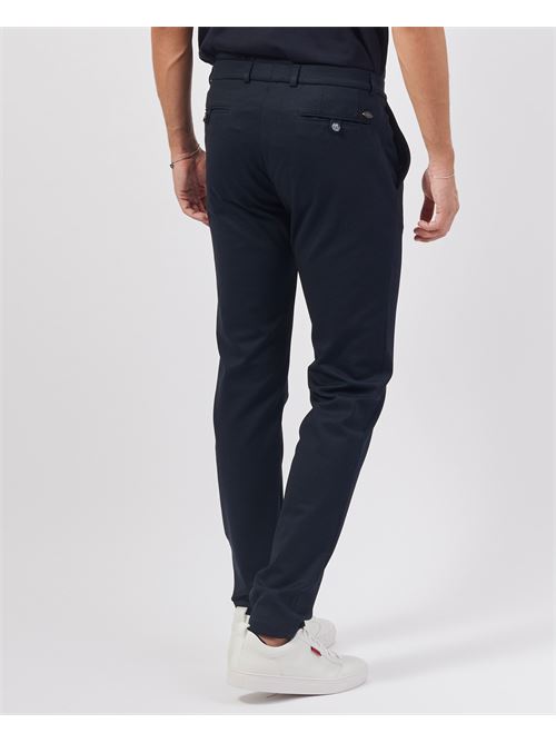 Pantalon Bugatti bleu avec abdominoplastie en viscose m?lang?e BUGATTI | 4096-66891B390