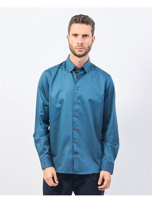 Chemise homme Bugatti effet bleu brillant BUGATTI | 9750-68504B470